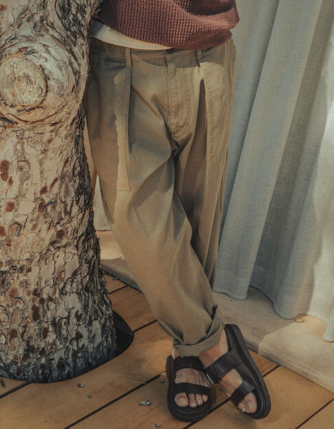 Zimmermannshose khaki Bio-Baumwolle Herren - IKKS
