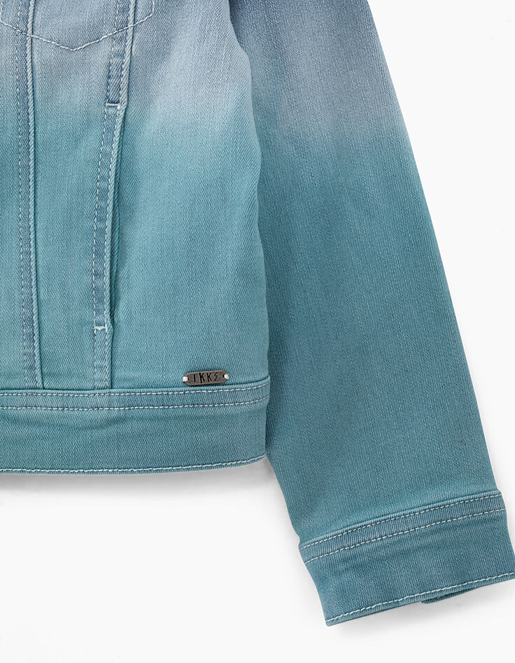 Veste en jean blue bleach avec print dos garçon -4 Veste en jean blue bleach avec print dos garçon -4