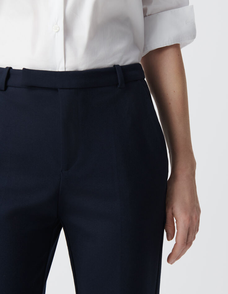 Marine geklede flare broek milanotricot Dames-6
