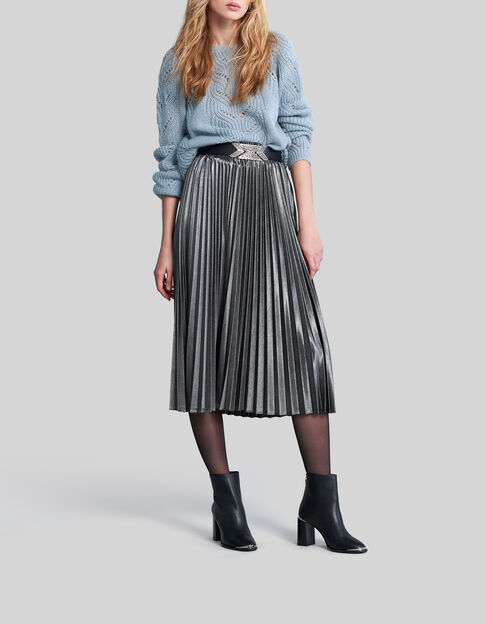 Midirok silver plissé Dames - IKKS