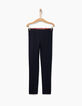 Leggings réversible orange imprimé et navy fille-2