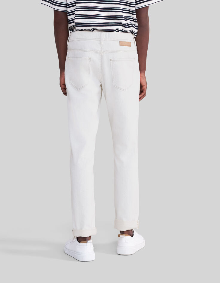 Kreideweißes SLIM-Herrenjeans WATERLESS Jimi-3