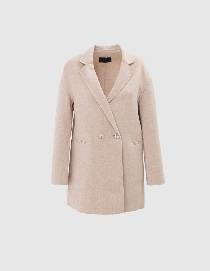 Abrigo midi lana crudo botones joya mujer-1
