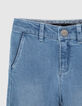 Boys’ blue STRAIGHT jeans with piped pockets-2