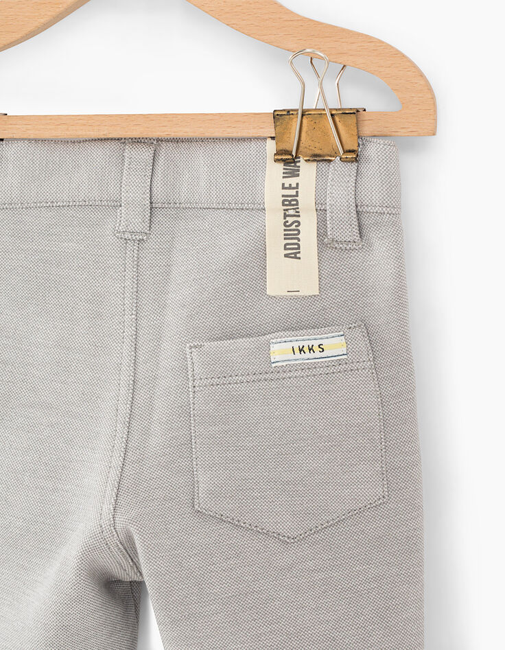 Bermudas gris medio de punto bebé niño -4