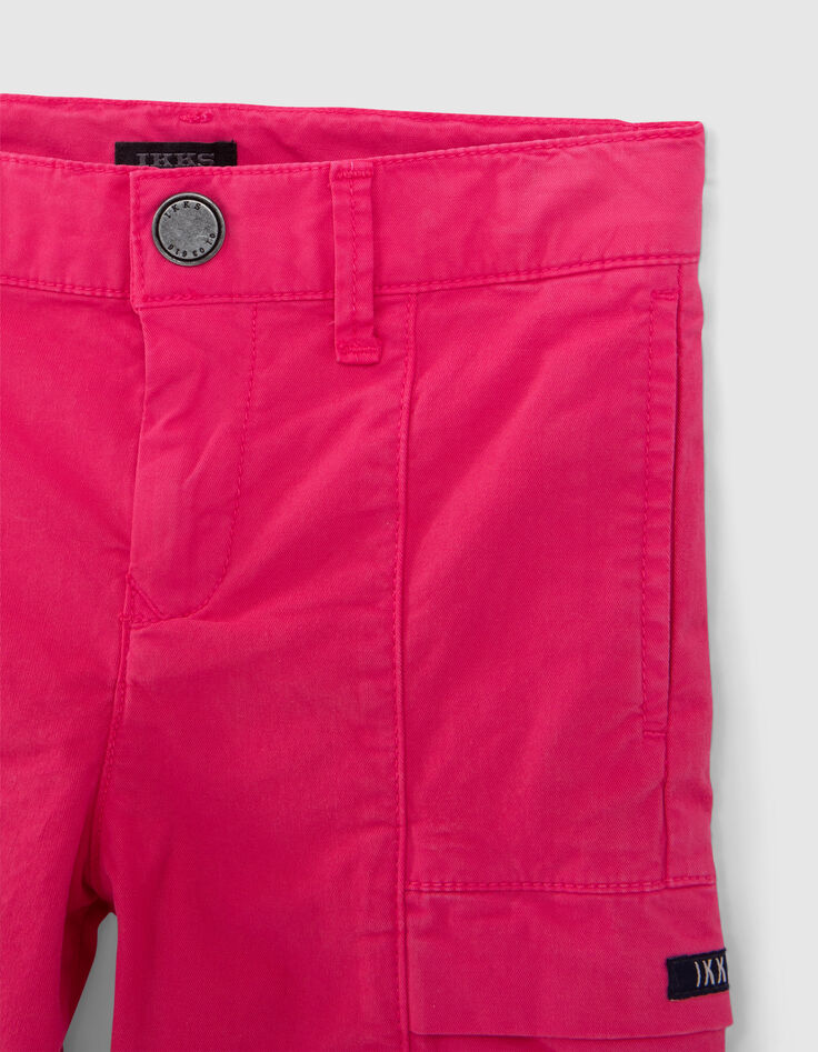 Boys' pink cargo Bermuda shorts-2