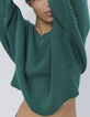 Jersey verde cuello V punto fantasía mujer-6