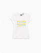 Girls' off-white Venice beach terry T-shirt-2