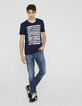 Men's blue T-shirt-5