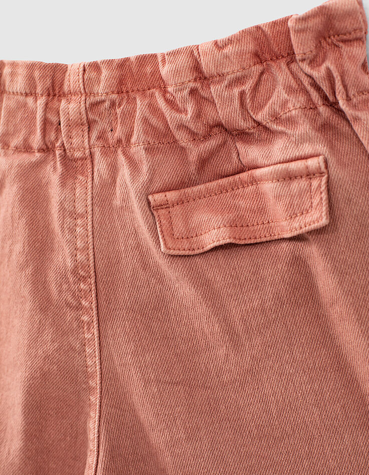 Mädchen-Jeans im Paper-Bag-Fit in Dusty Rose -6