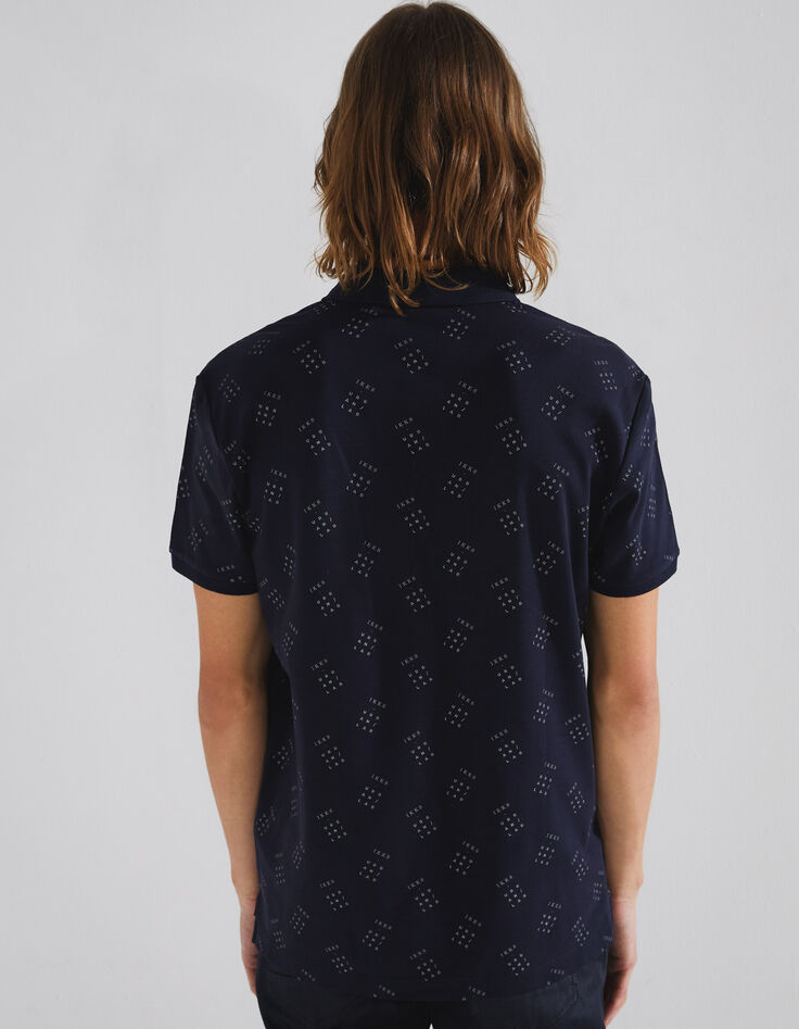 Polo REGULAR marine ABSOLUTE DRY &agrave; logos Homme-3