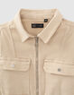 Girls&rsquo; light beige zipped jumpsuit-3