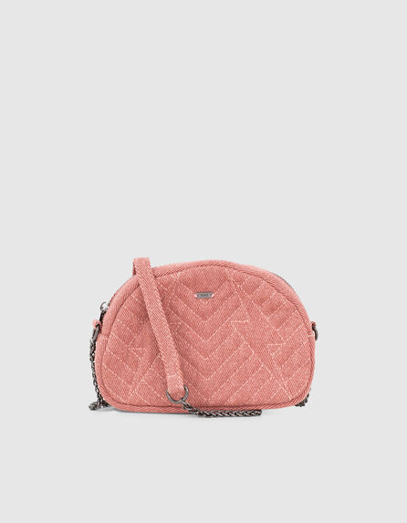 Girls’ rosewood glittery, quilted bag