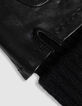 Gants longs noirs revers rayé Femme-3