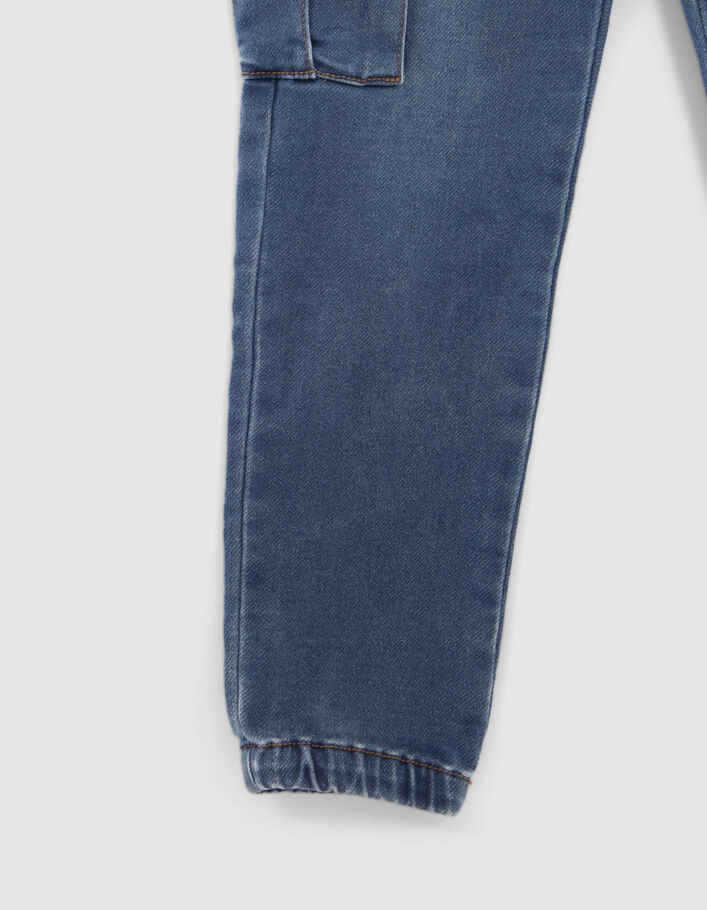 Boys' blue denim EASY COMBAT joggers-4