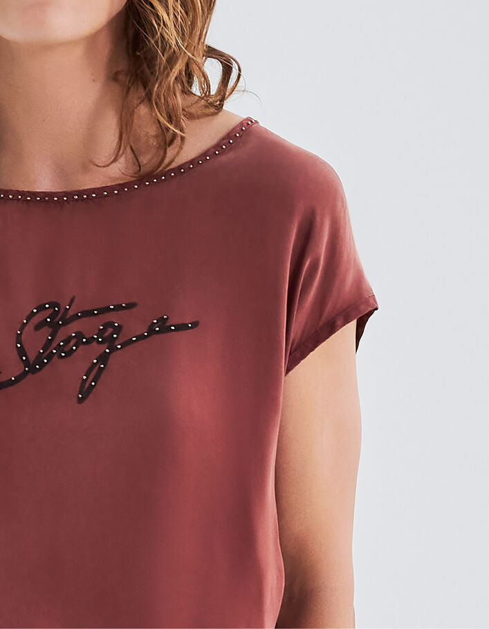 Top tomette dcor perles Femme