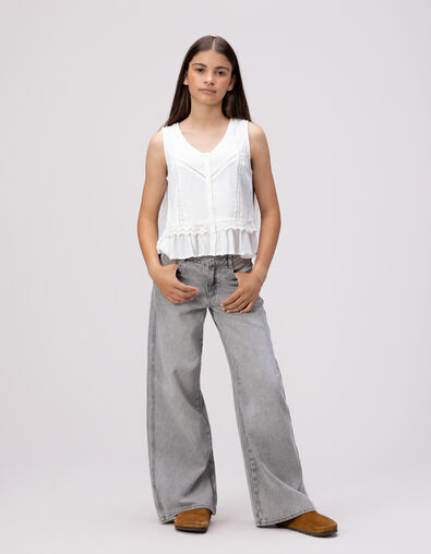 Top lencero crudo encaje bohemio niña - IKKS