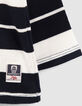 Marineblau-Cremewei&szlig; gestreiftes Babyjungen-Poloshirt-5