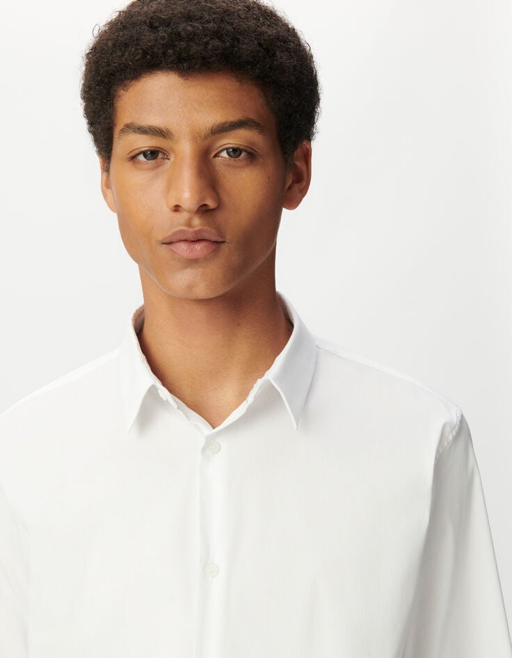 Men’s white poplin SLIM shirt-4