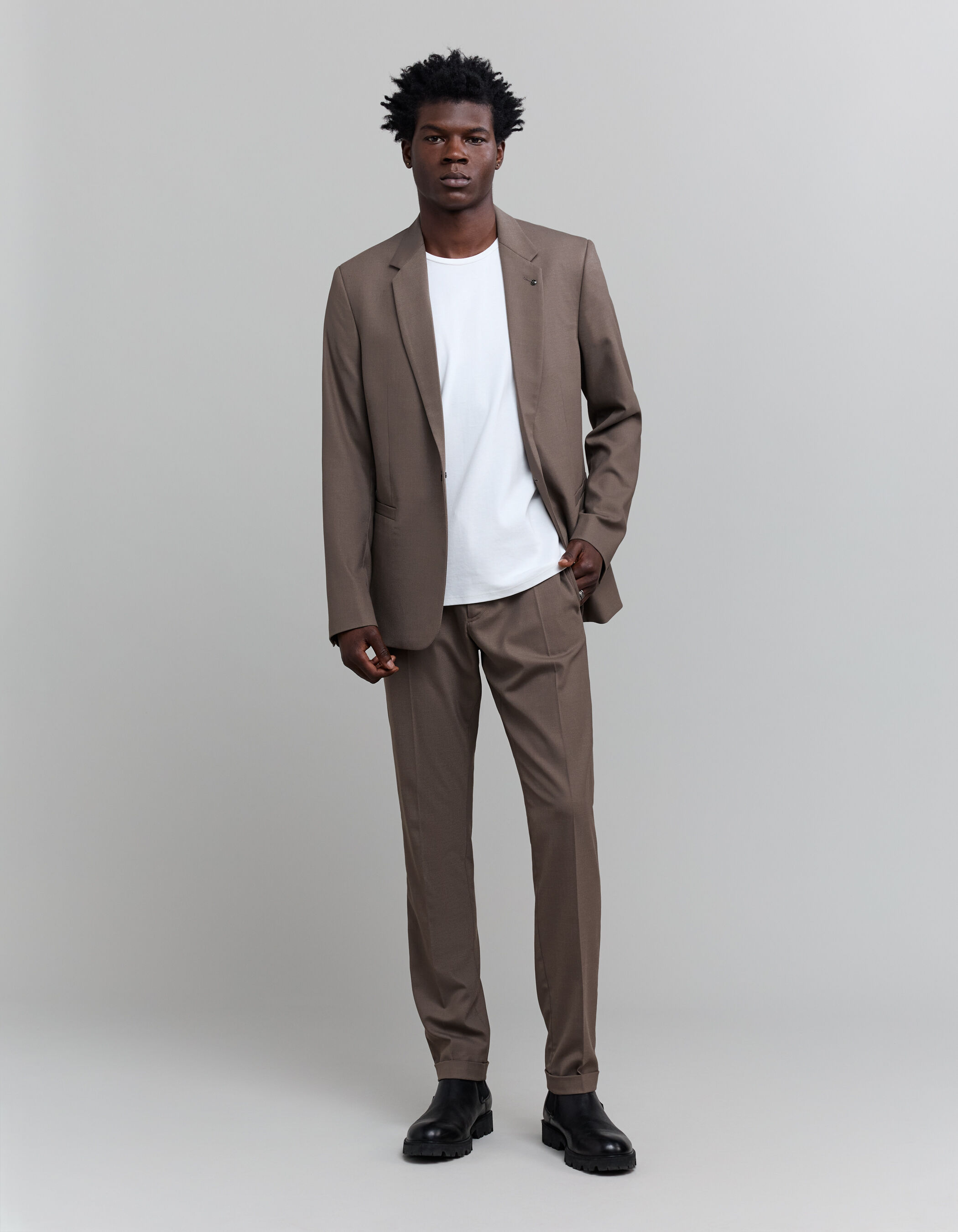 Veste de costume chatain Homme IKKS