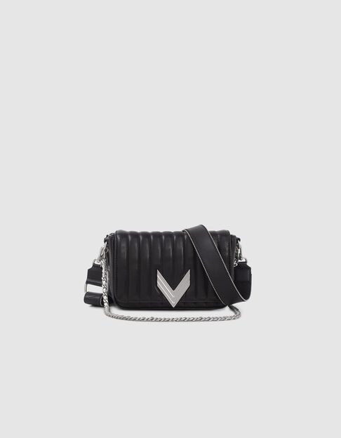 Women’s black quilted leather 111 MADISON AVENUE