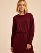 Robe longue bordeaux molleton monogramme I.Code-8