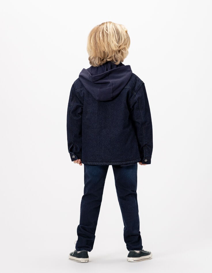 Veste en jean brut esprit worker garçon-3 Veste en jean brut esprit worker garçon-3