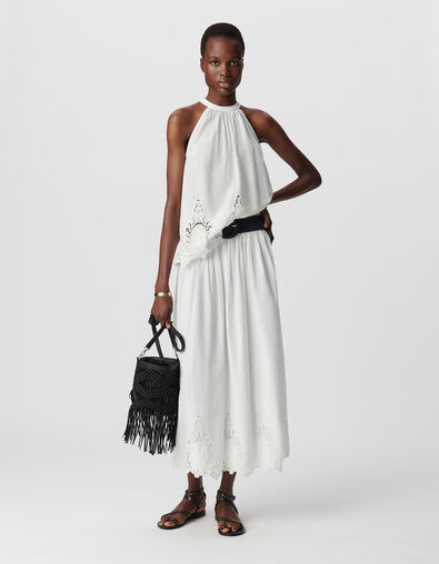 Loose top white lace embroidery Women - IKKS