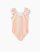 Maillot de bain 1 pièce pêche rayé fille -2