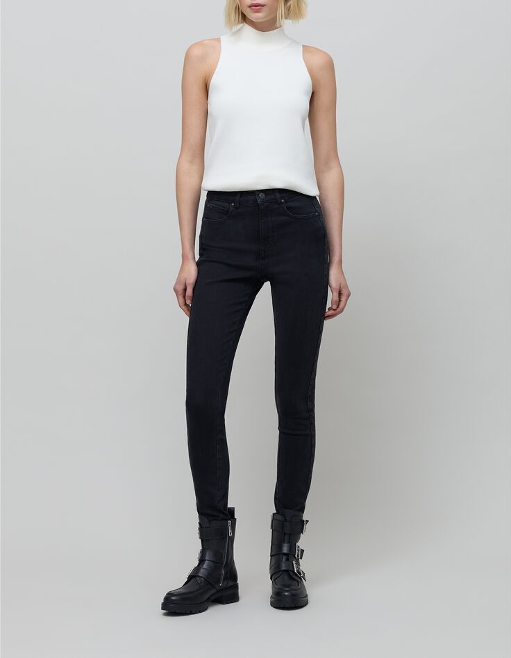 Jean slim noir waterless powerstretch sculpt up 7/8e Femme-1 Jean slim noir waterless powerstretch sculpt up 7/8e Femme-1