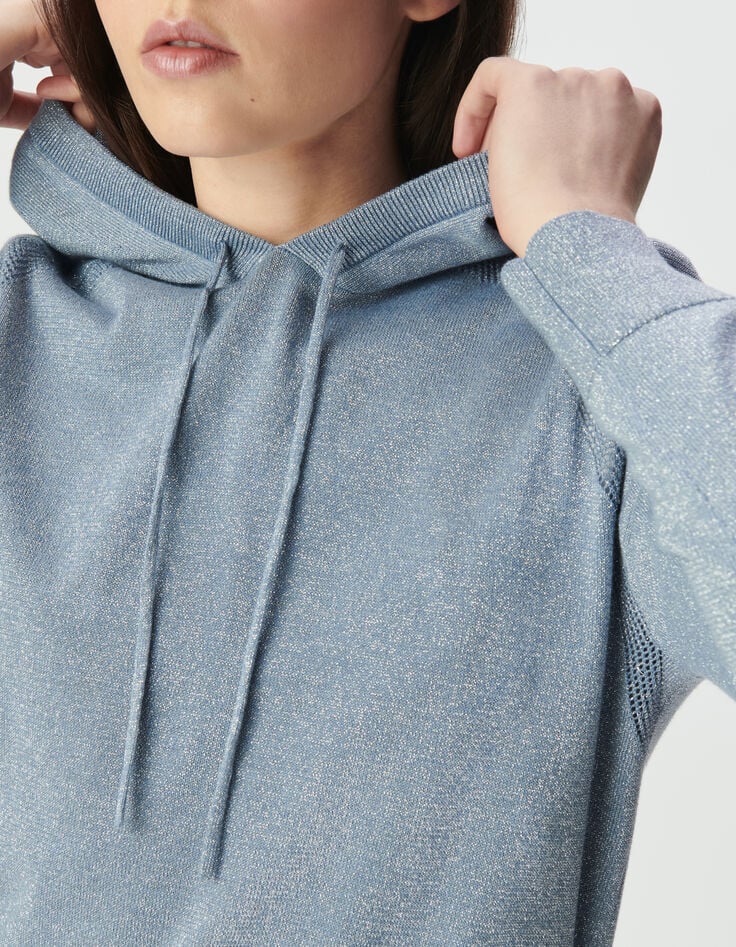 Jersey capucha azul cielo punto fino lúrex mujer-5 Jersey capucha azul cielo punto fino lúrex mujer-5