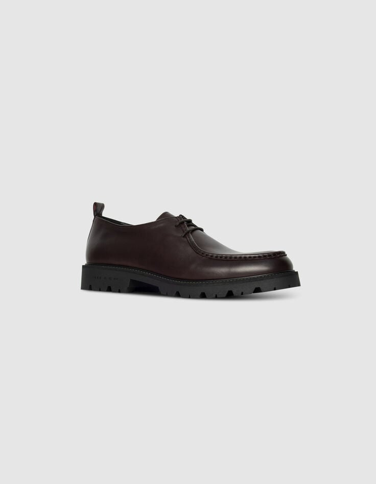 Zapatos derby con plataforma en piel ciruela para hombre-2 Zapatos derby con plataforma en piel ciruela para hombre-2