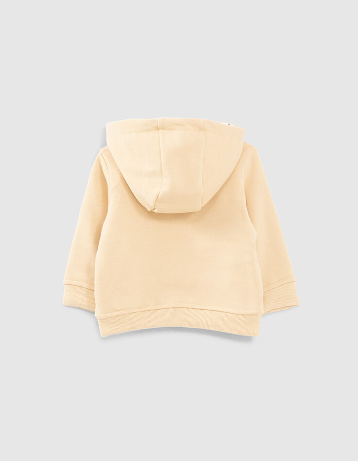 Cardigan réversible blé et blanc rayé noir bébé garçon-3 Cardigan réversible blé et blanc rayé noir bébé garçon-3