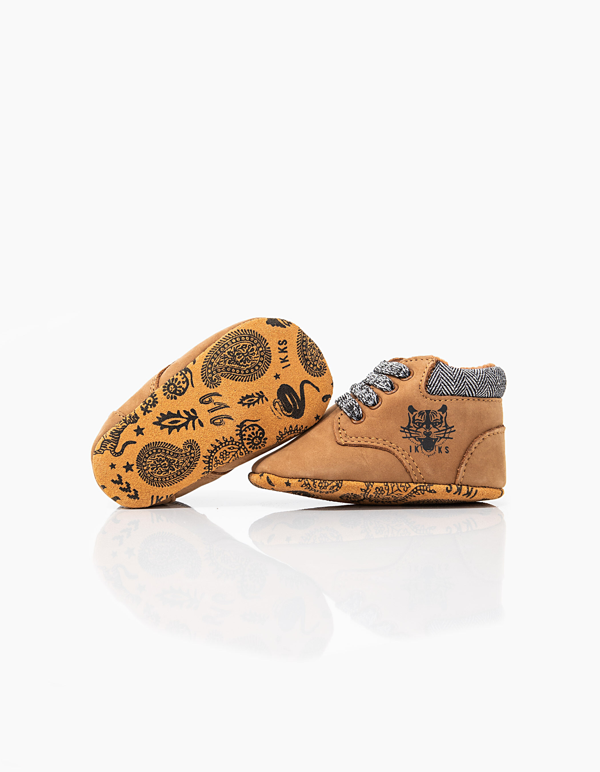 Zapatos curry de cuero bebé niño