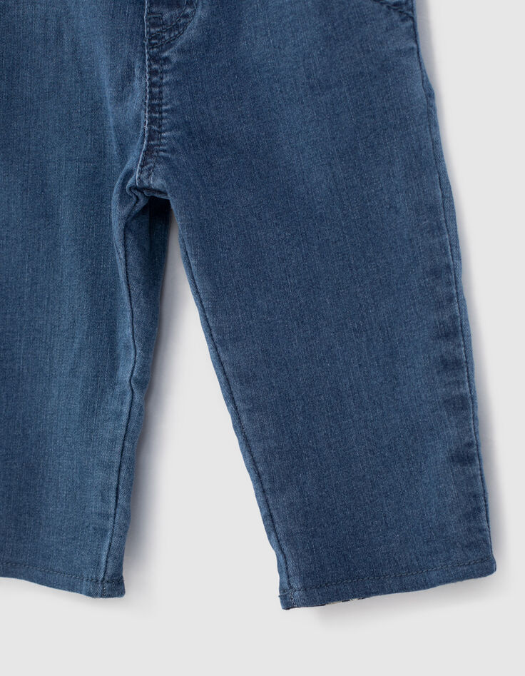 Medium blue jeans gevoerd strik-ceintuur babymeisjes-4