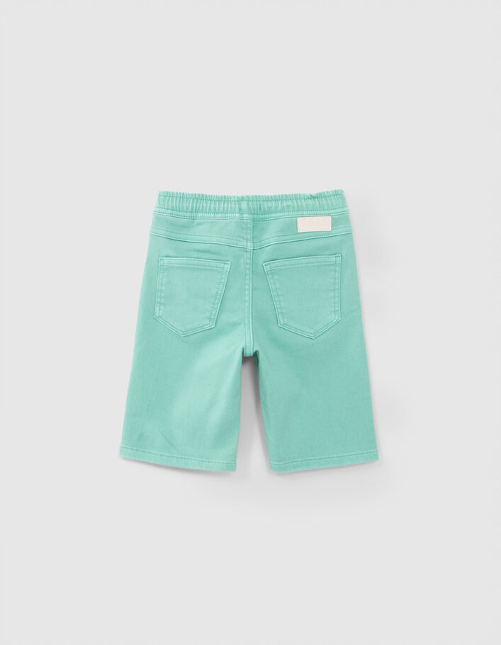 Boys' green Bermuda shorts with elasticated waist - IKKS