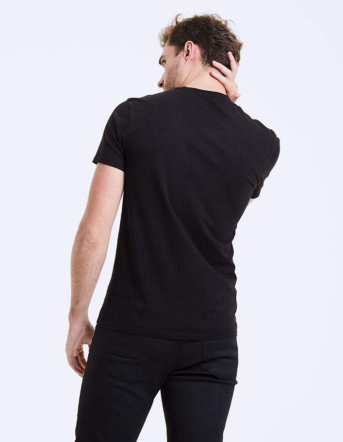 Camiseta negra bordada L.A. Drive Hombre - IKKS