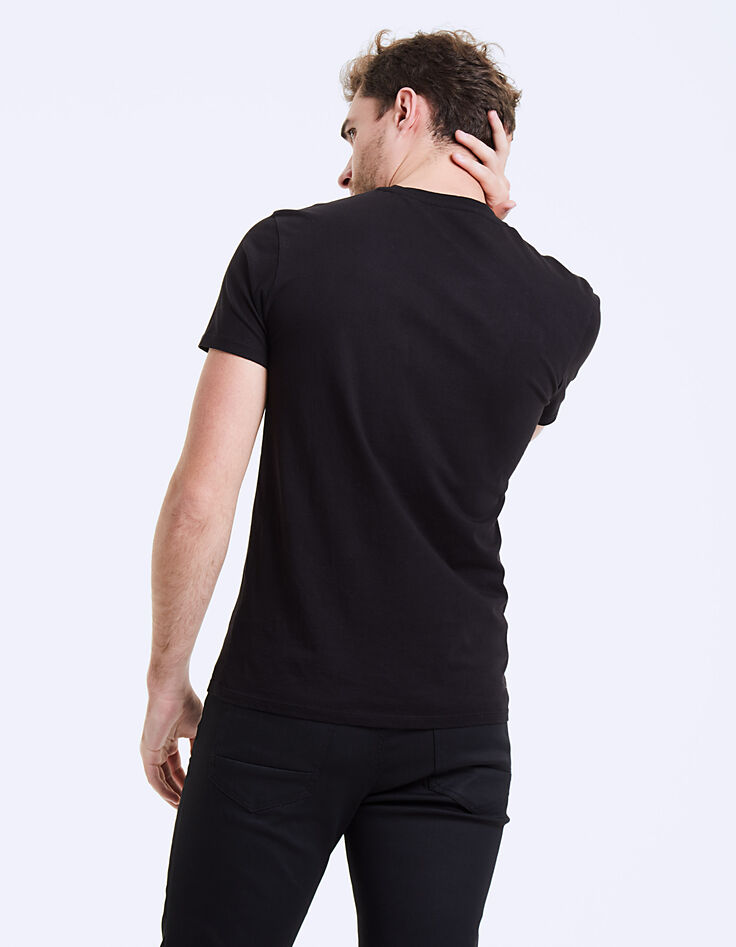 Zwart geborduurd heren-T-shirt L.A. Drive-4 Zwart geborduurd heren-T-shirt L.A. Drive-4