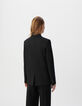 Veste de tailleur noire coupe large maille Milano Femme-4