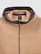 Boys&rsquo; beige cardigan with placed seaming-2