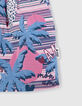 Short blanc jacquard palmiers-léopards fille-4
