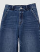 Boys’ blue carpenter-style loose jeans-4