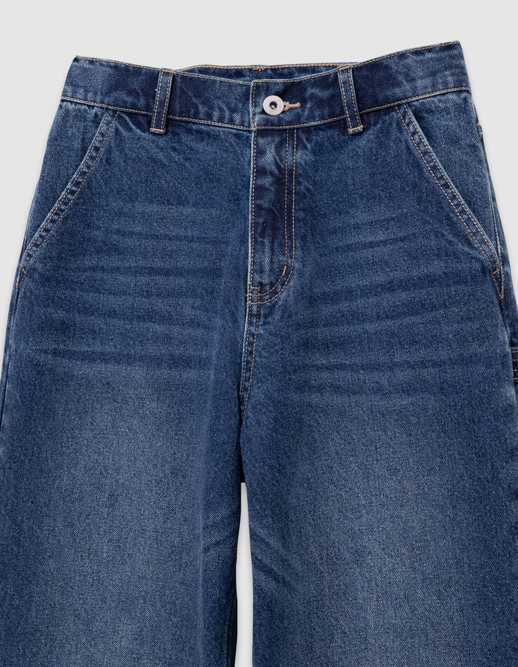 Boys’ blue carpenter-style loose jeans-4