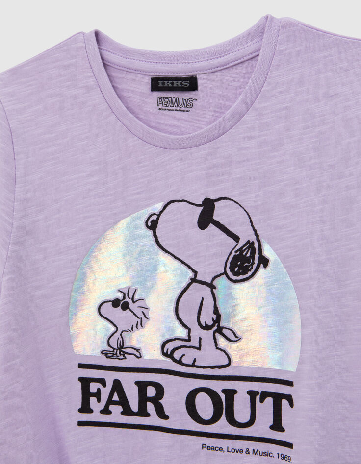 T-shirt lilas à nouer visuel SNOOPY fille-2