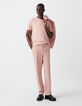 Herren-T-Shirt, rosa, Baumwollmodal, Rundhalsausschnitt-5