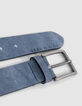 Ceinture marine cuir Homme-2