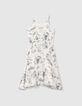 Robe longue blanche Ecovero® à imprimé toile de Jouy fille-4