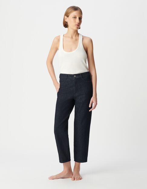 Gerade geschnittene Damenjeans blau brut cropped - IKKS