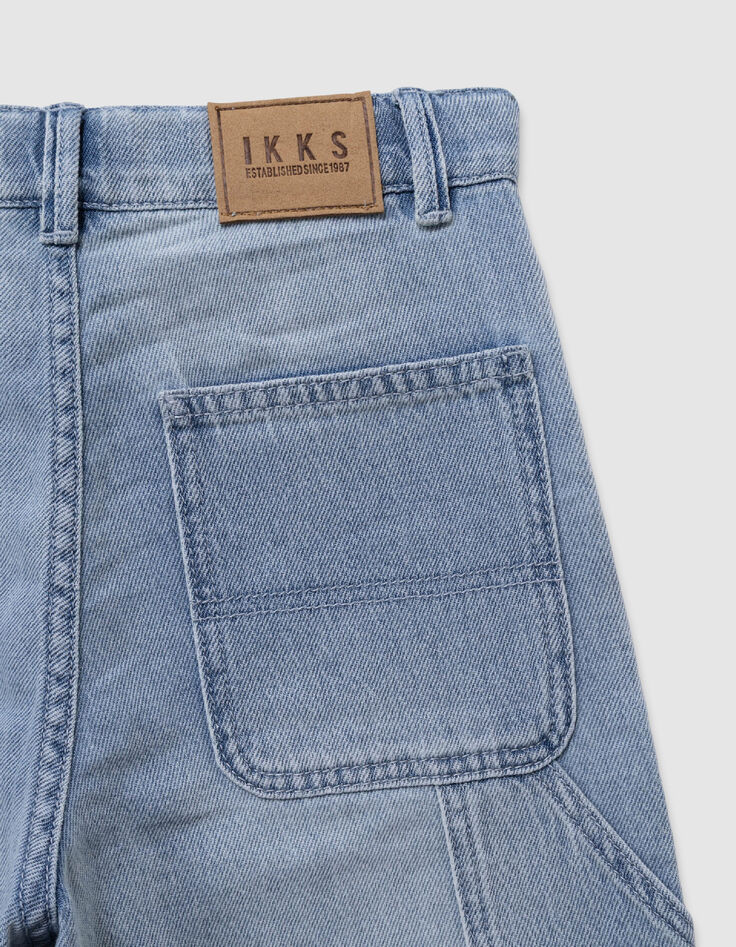 Charpentier spirit blue denim Bermuda shorts for boy-6