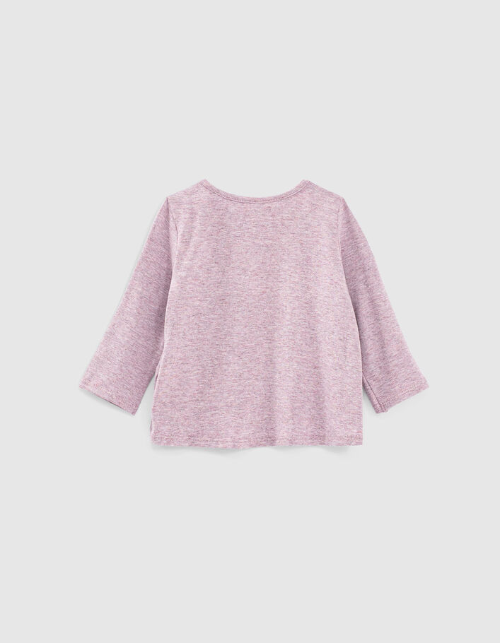 Baby girls’ lilac marl embroidered sailor beret T-shirt - IKKS